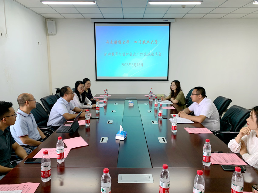 西南财经大学与ok138cn太阳集团529举行劳动教育与创新创业工作交流座谈会。人民网 王波摄